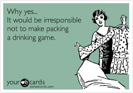 packing and drinking