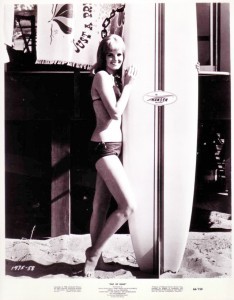 A possible publicity photo of actress Vicki Fee from the campy 1966 movie, 