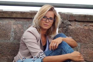 blond woman thinking