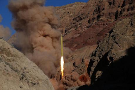 In this photo obtained from the Iranian Fars News Agency, a Qadr H long-range ballistic surface-to-surface missile is fired by Iran's powerful Revolutionary Guard, during a maneuver, in an undisclosed location in Iran, Wednesday, March 9, 2016. Irans powerful Revolutionary Guard test-fired two ballistic missiles Wednesday with the phrase