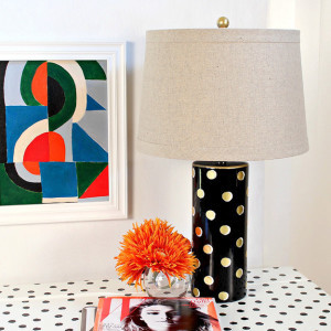 So sleek and upbeat! Find how to make it here: https://www.kollabora.com/projects/kate-spade-lamp-diy-0