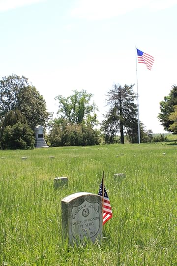 The grave of First Sergeant William Jones, Fredericksburg National Cemetery. A native of Wicklow. (Damian Shiels)