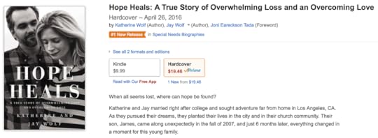 What if we made it the #1 Release in Biographies?! We think the book industry needs to see that stories of HOPE and HEALING should be at the top of the lists--will you help us?