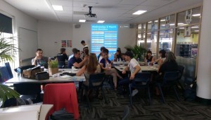 authors at lunch