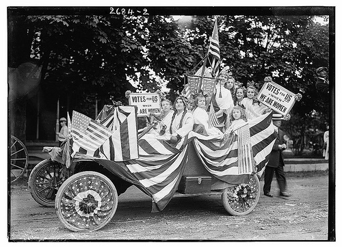 [Suffragists in parade] (LOC)