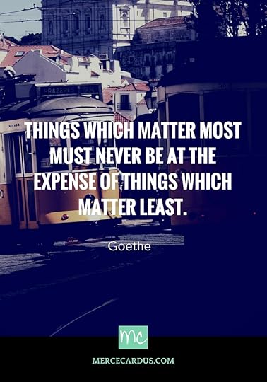 Goethe on things that matter