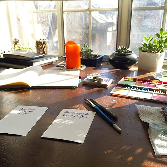 In the studio for a creative quickie this morning. Are you getting some creative time in today?