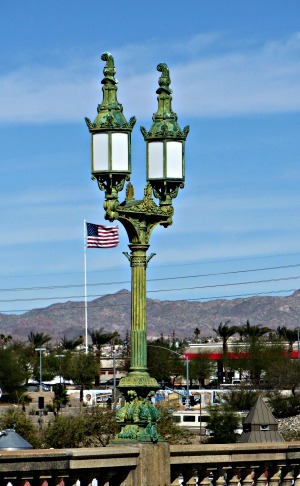 Author Carol Cox - London Bridge lamp