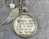 Vintage dictionary Grace necklace by Krafty Kash