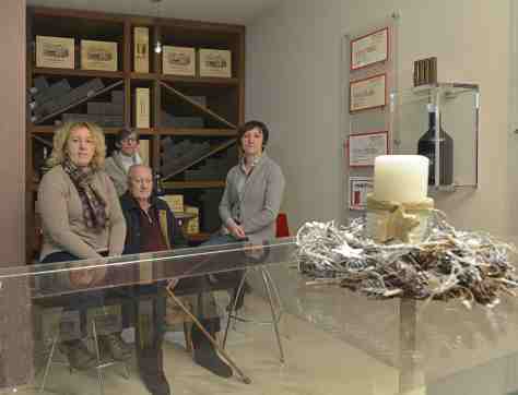 Albino Rocca with his granddaughters (L-R) Paola, Monica, and Daniela.