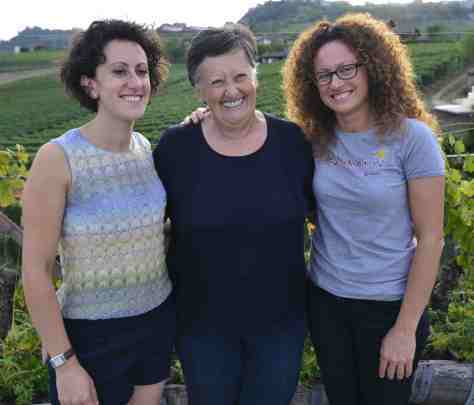 Lucia Altare with her daughters Elena (left) and Silvia.