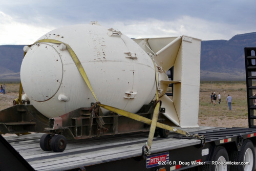 Mock-up of Fat Man — the device detonated over Nagasaki