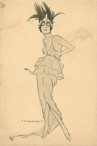 Lyda Borelli Calderara caricature