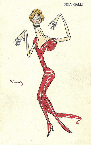 Dina Galli caricature