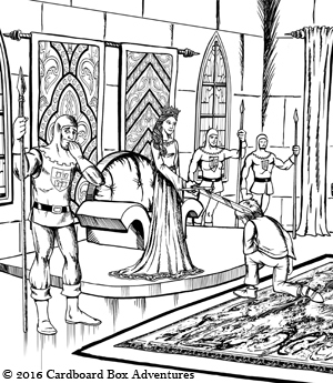 Sir Kaye being knighted