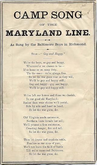 Camp Song of the Maryland Line, a Confederate adaption of Gay and Happy