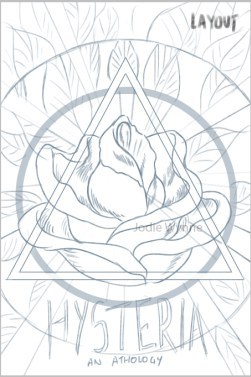 The latest update on our cover art, a final sketch by Jodie Wynne. (Shared with permission from the artist.