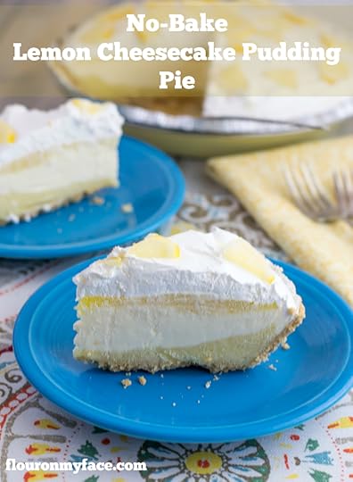 No-Bake Lemon Cheesecake Pudding Pie recipe via flouronmyface.com