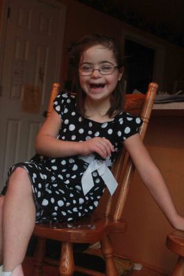 Rocking new-to-her polka dots