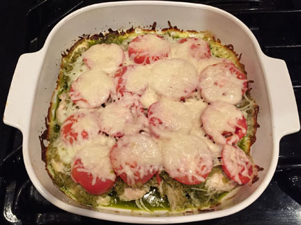 Chicken pesto bake