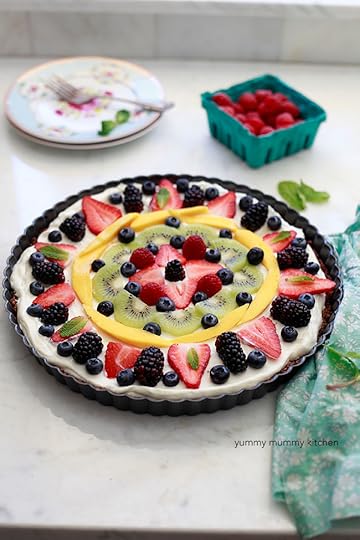 breakfast fruit and granola tart