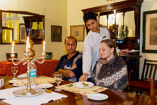 INDIA. Matheran. Verandah in the forest. Candlelit dinner. 2016.