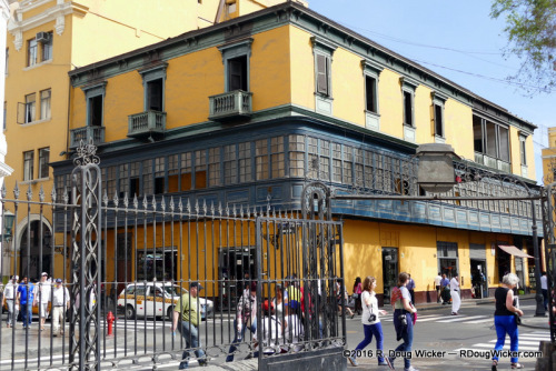 Example of Lima's famed balconies