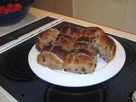 Preparing hot cross buns...
