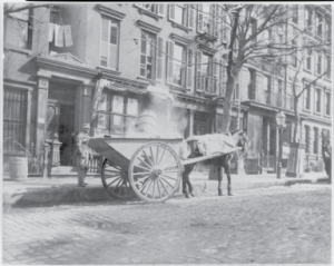 Cart on the street, 1896