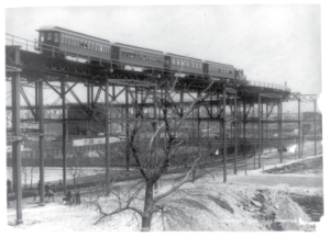 Elevated train at 110th St, 1896
