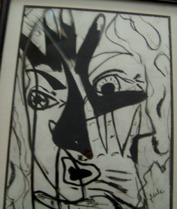 hands on face drawing