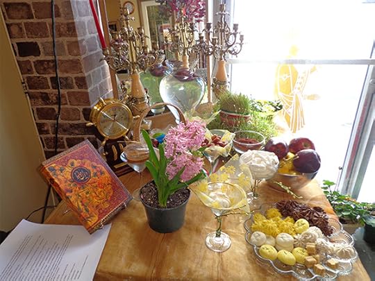Haft-seen table at Saffron Restaurant celebrates Newroz.