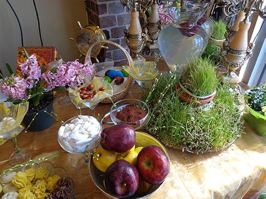 Haft-seen table at Saffron Restaurant celebrates Newroz.