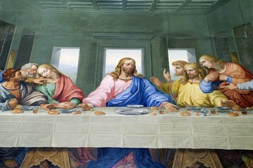 Artist Giacomo Raffaelli's mosaic copy of Leonardo da Vinci's "Last Supper," from 1816. 