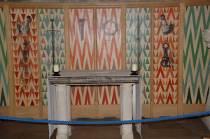 A chapel at Ely Cathedral, England, dedicated to victims of torture displays the