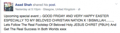 The Facebook message that got Asad Shah killed by a fellow Muslim