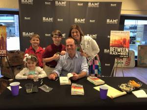 At the launch with Dixie and the kids