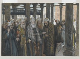 Holy Saturday Brooklyn Museum - The Chief Priests Take Counsel Together (Les princes des prêtres se consultent) - James Tissot
