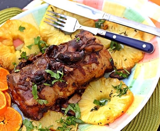 Roasted Lamb with a Red Wine Sauce