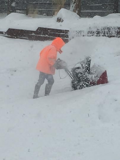 Clearing the snow