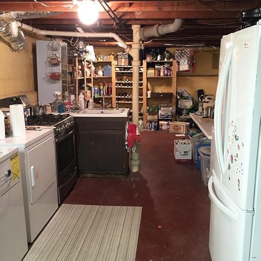 Temporary kitchen all set up in the basement. I gotta say that we're super lucky to have this space! And it wasn't crowded with junk. #renovations #365days #dailyphoto #ig2016