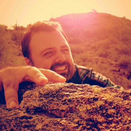 Ben Rebant crawls heroically out of a bone-dry gulch in the desert while researching for the Coyote cover