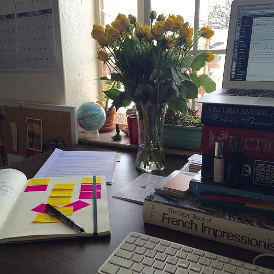 I always post pictures of my art studio but I thought since it's Monday and I am working in the home office, I thought it might be fun to share a peek into where I make a living. Working on my newsletter, enrolling students into my online writing class, Free-Write Fling and prepping my upcoming Paris art trip. I love variety! What are you working in this fine Monday?