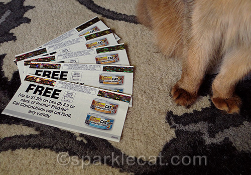 Friskies Cat Concoctions coupons and somali cat feet
