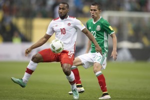 Canada's Junior Hoilett is seen in action against Mexico. PHOTO: MEXSPORT/CANADA SOCCER