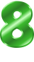 green_metal_number_8