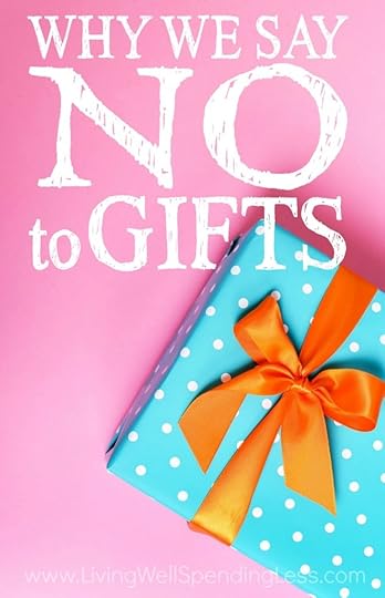 Why We Say No to Gifts Vertical
