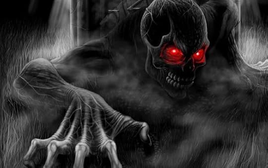A piece of horror-themed artwork