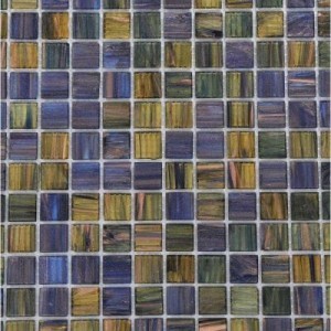 Blue Mosaic Tile I Chose for Tiling My Office Window Sill