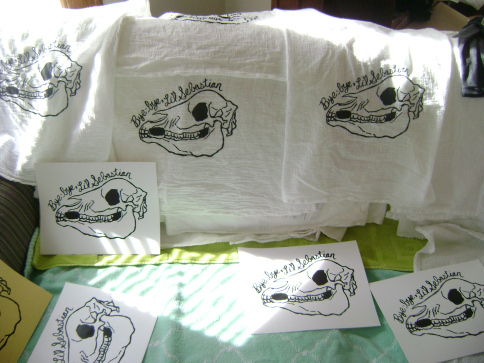 That's right, it's Parks and Rec fan art tea towels. I do love a skull or a mini-horse, and this has both; so, Bye bye, Li'l Sebastian, you're 5000 candles in the wind and this is my tribute.